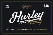 Hurley 1967 Family, a Script Font by RKS-Studio (Thumbnail 1 of 16)