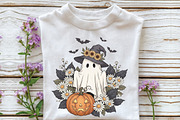 Ghost Witch Pumpkin Fall PNG, an Illustration by CraftArtStudio (Thumbnail 3 of 4)