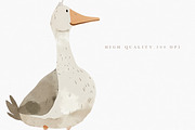 Farm Animals Watercolor Clipart Set, an Animal Illustration by Pati Paints (Thumbnail 3 of 5)