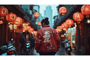 A person wearing a red embroidered, a Beauty & Fashion Photo by Sergey Kotenev