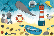 AHOI sailor - Maritime Illustrations, an Animal Illustration by LAFOLO (Thumbnail 2 of 6)