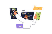Programmers at work. IT concepts set, a Work Illustration by PaperTrident (Thumbnail 4 of 28)