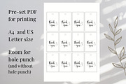 Printable Thank You Card, Minimalist, a Card Template by idArt (Thumbnail 2 of 3)