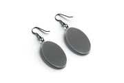White Oval Earring Jewelry 3D Model, an Object 3D Model by rebrandy (Thumbnail 7 of 9)