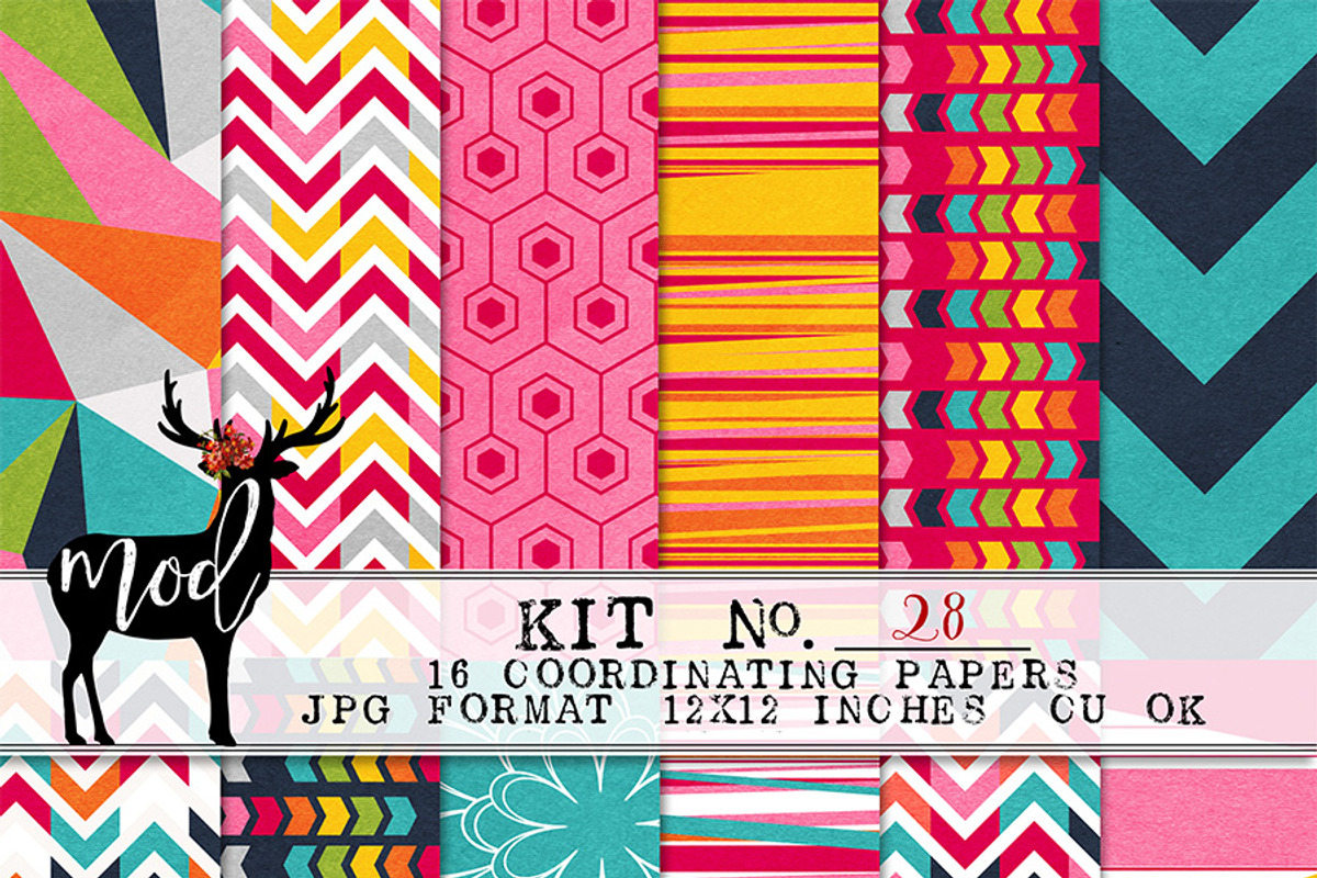 Background Paper Kit 28, a Pattern Graphic by Mod Paperie (Photo 1 of 2)