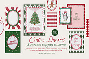 Christmas Circus Cliparts & Frames, an Object Graphic by Essentially Nomadic (Thumbnail 1 of 9)