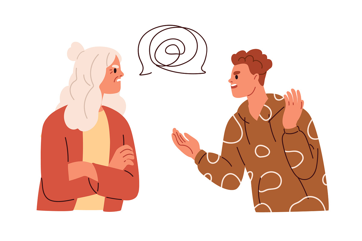 People having misunderstanding set, a Person Illustration by Good Studio (Photo 3 of 8)