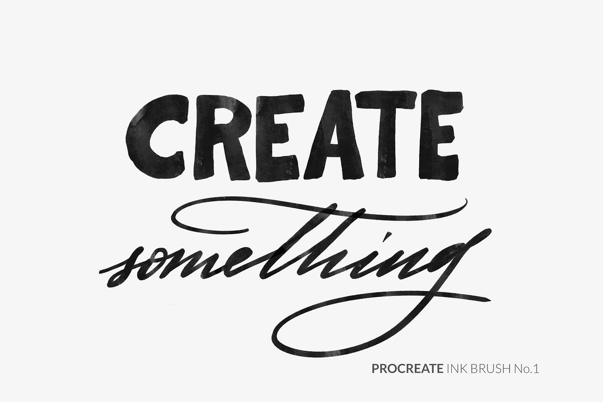 Ink Brushes and Stamps for Procreate, a Brush Add-On by Greek fonts by nantia.co (Photo 2 of 9)