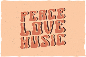 Summer Hippie Label Typeface