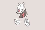 Silly faces, Retro cartoon emotions, an Illustration by Anastasiya Klempach (Thumbnail 3 of 4)
