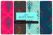Indian Block Print : Set of 4, a Pattern Graphic by Artifactory Studios (Thumbnail 1 of 4)
