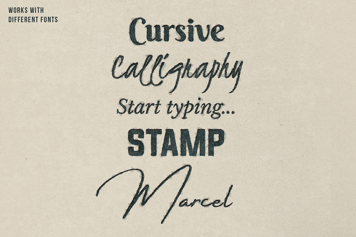 INK STAMP Distressed Text PSD Effect, a Preset Add-On by velvetmade.designs (Photo 5 of 10)