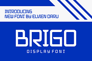 Brigo - Technology Display Font, a Sans Serif Font by lelevien (Thumbnail 1 of 4)