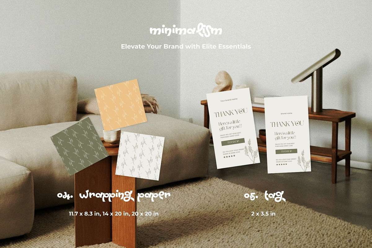 Minimal Branding Packaging Kit Canva preview 3