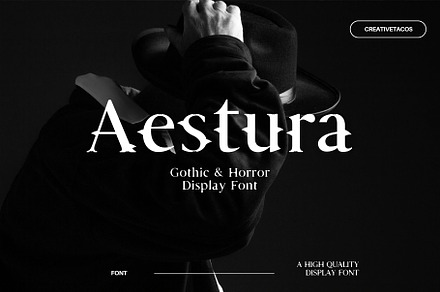 Aestura - Gothic Font, a Blackletter Font by Creativetacos