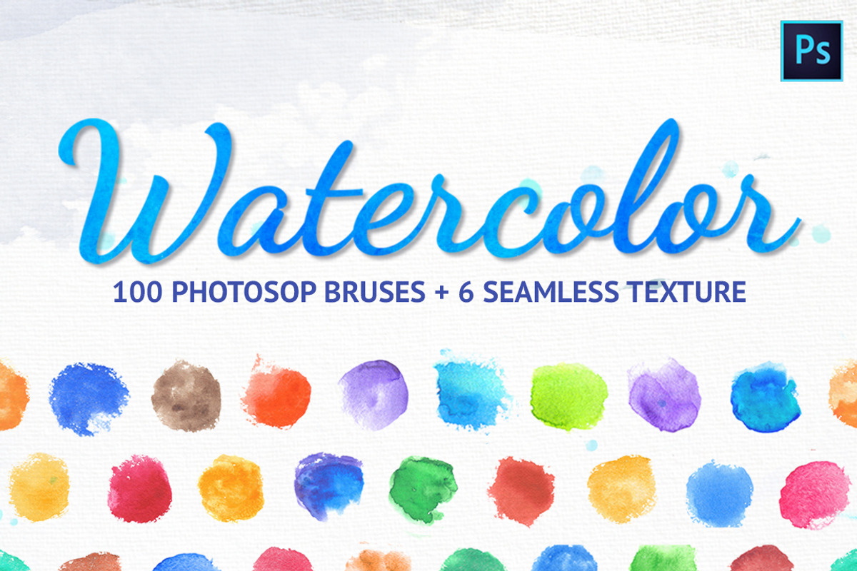 Watercolor brushes for Photoshop, a Brush Add-On by voin_Sveta (Photo 1 of 5)