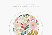 Pumpkin and Floral Seamless Pattern, a Pattern Graphic by Pati Charm Studio (Thumbnail 4 of 6)