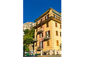 Houses in Manarola at the Cinque, an Architecture Photo by Leonid Andronov