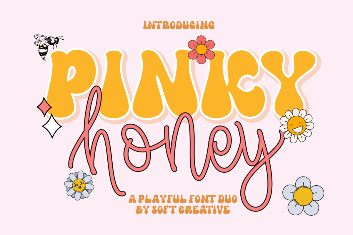 Pinky Honey, a Script Font by Soft Creative (Photo 1 of 8)