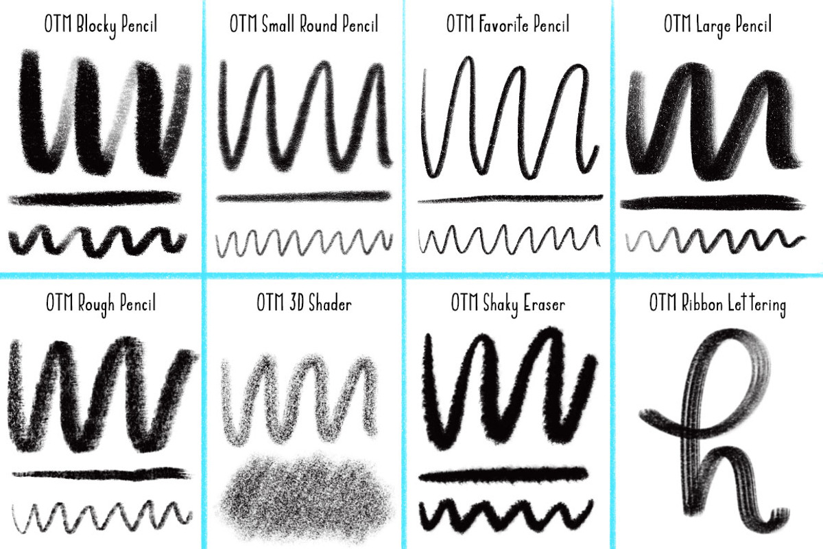 Favorite Pencil Procreate Brush Pack preview 2