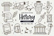 History Doodle Clipart Set, an Education Illustration by insemar (Thumbnail 1 of 4)