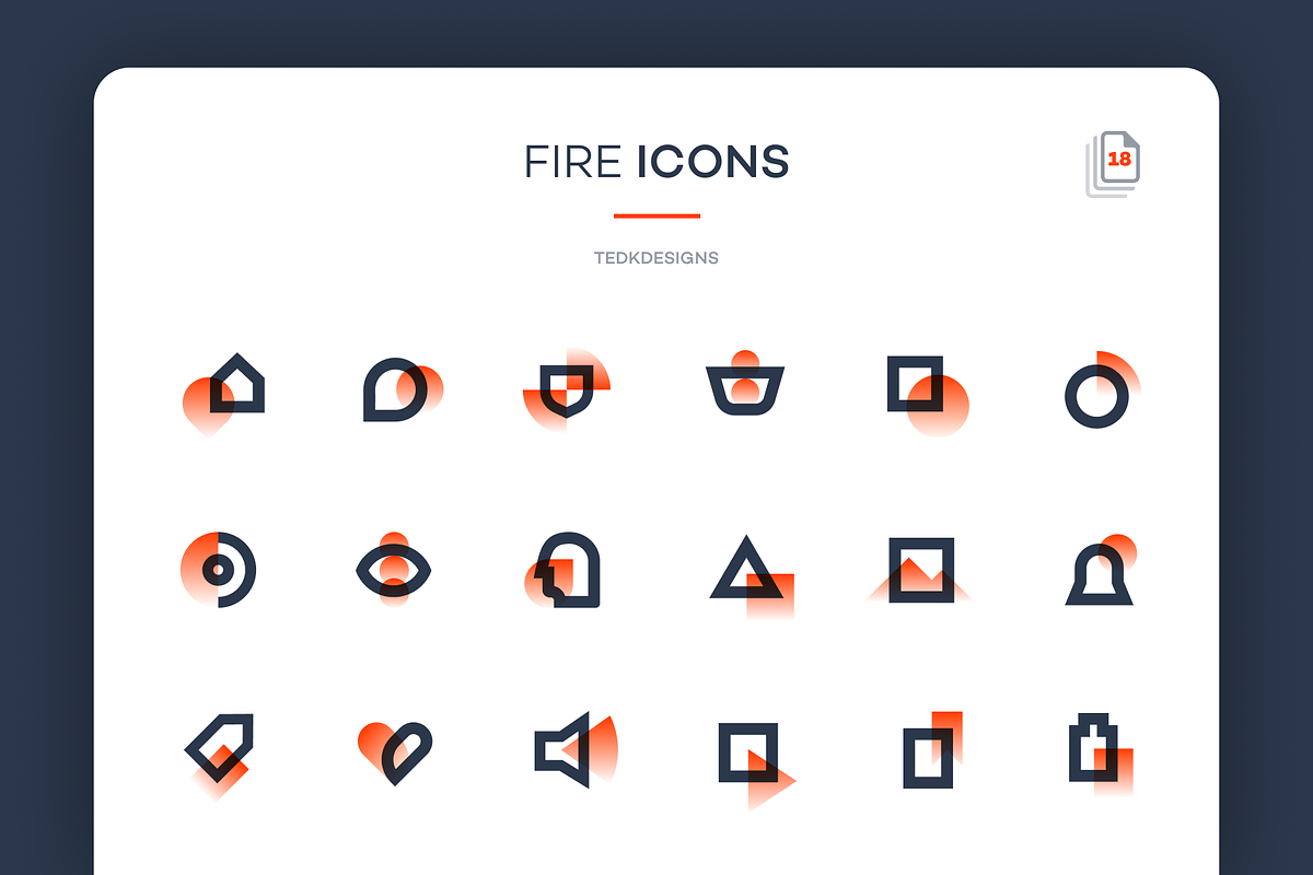 Gradient Icon Set, an Outline Icon by Ted Kulakevich