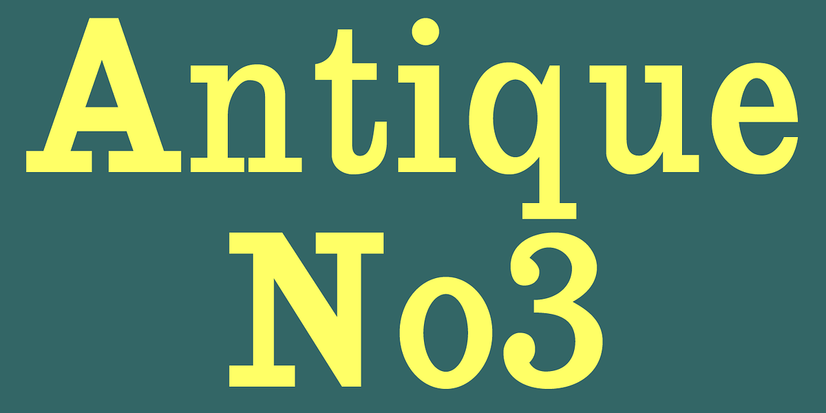 Antique No3, a Slab Serif Font by Wooden Type Fonts
