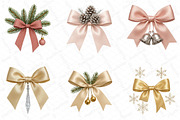 Coquette Christmas Bow Clipart, an Illustration by DreamPrint404 (Thumbnail 3 of 4)