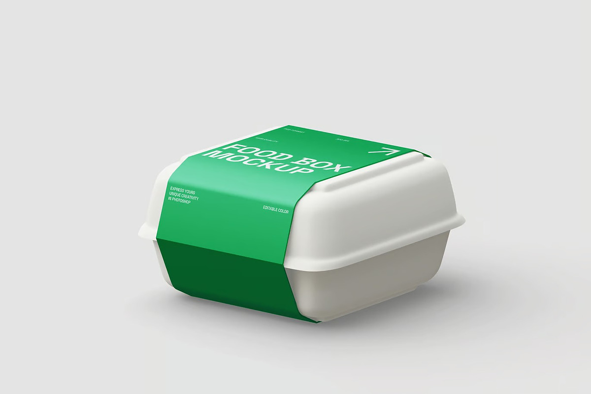 Food Box Mockup, a Packaging Mockup by renderstockmarket (Photo 3 of 4)