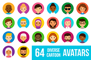Diverse cartoon avatars, a Person Illustration by Irina Mir (Thumbnail 1 of 3)