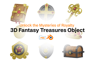 3D Medieval Fantasy Treasures, an Object 3D Model by Dudukbersama
