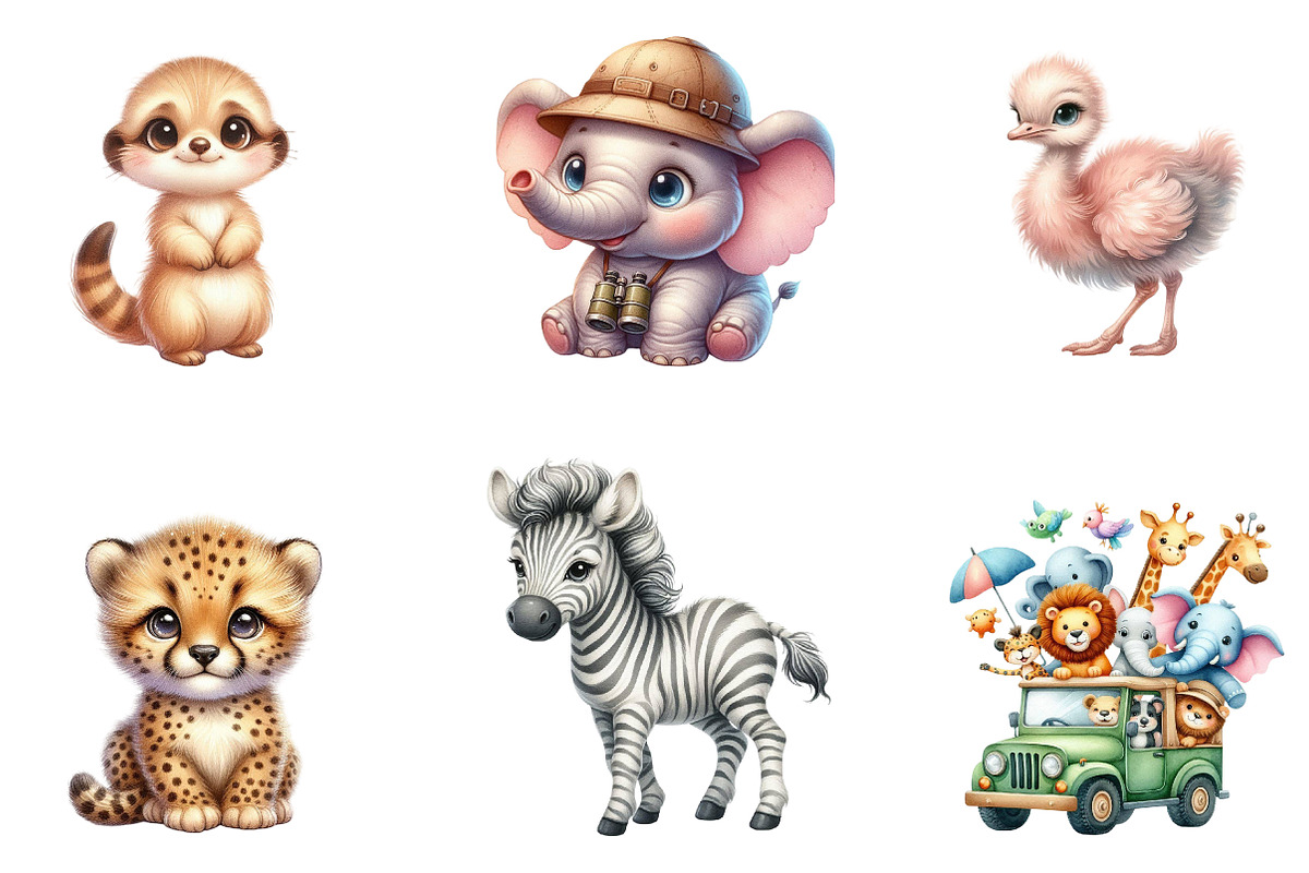 Safari Clipart, a Seasonal Illustration by CreationArt (Photo 4 of 5)