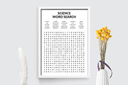 Science Word Search Game Template, a Templates & Theme by Amit Debnath (Thumbnail 1 of 6)