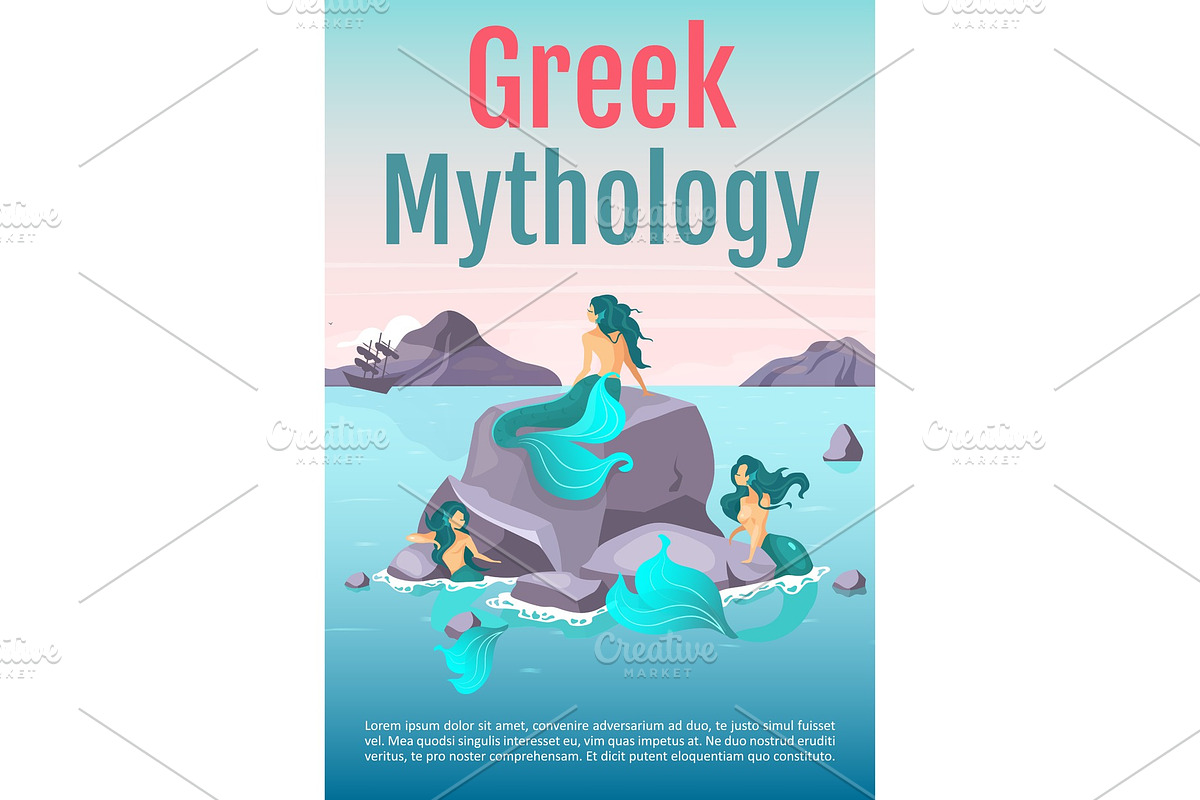 Greek mythology brochure template, a Poster Template by IMG visuals ...