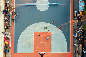 aerial directly above view of street, a Photo by Mikee's stuff