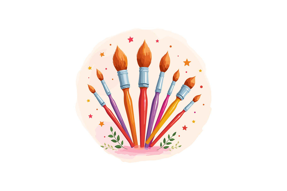 Books, Brushes, and School Time Fun, an Object Graphic by Gfx_Store (Photo 3 of 13)