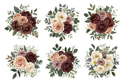 Blush Floral Watercolor Bundle, an Illustration by musafir_fashion (Thumbnail 7 of 13)