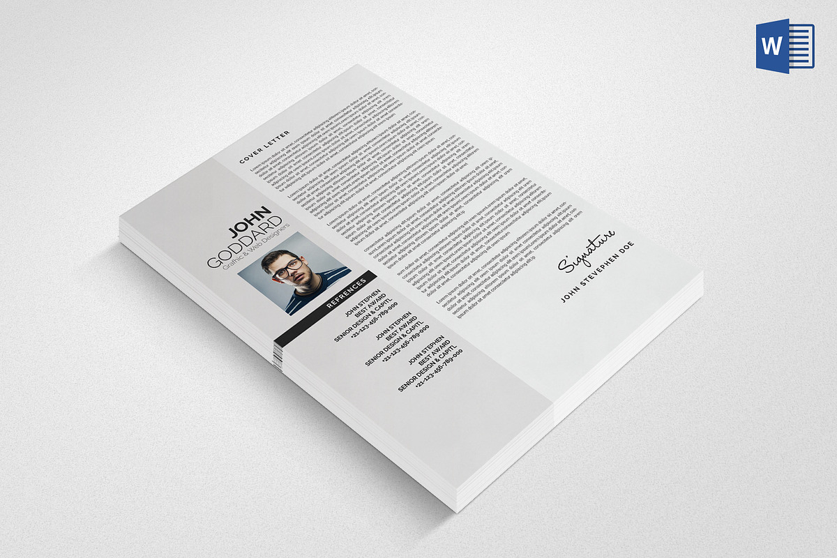 Minimal Resume/ CV Set, a Resume Template by graphicforest (Photo 7 of 7)