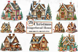 Christmas Gingerbread House Clipart