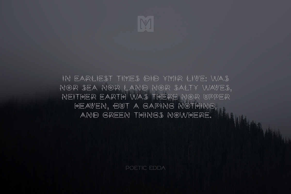 Mjölnir - Nordic Tribal Font, a Font by AndrewPixelType (Photo 3 of 9)
