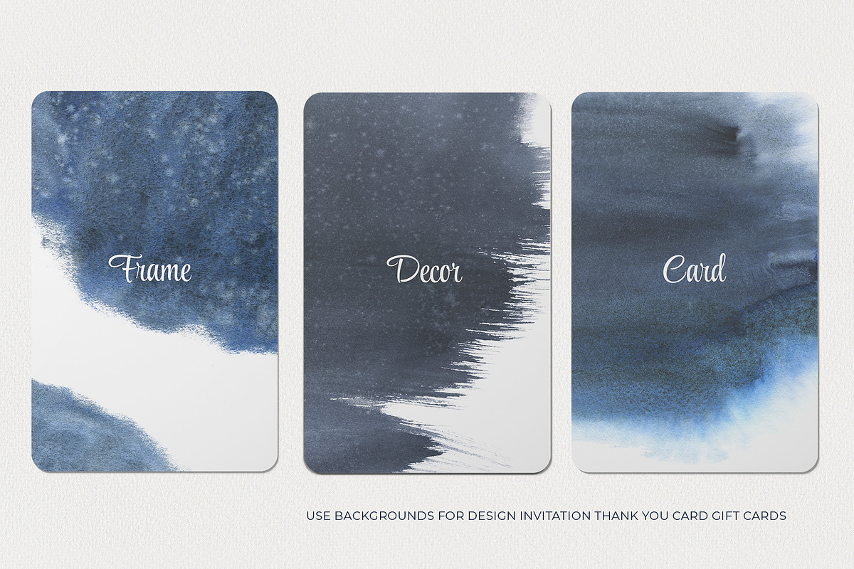 Blue Indigo Watercolor Washes Shapes, a Texture Illustration by YarovaArt (Photo 9 of 10)
