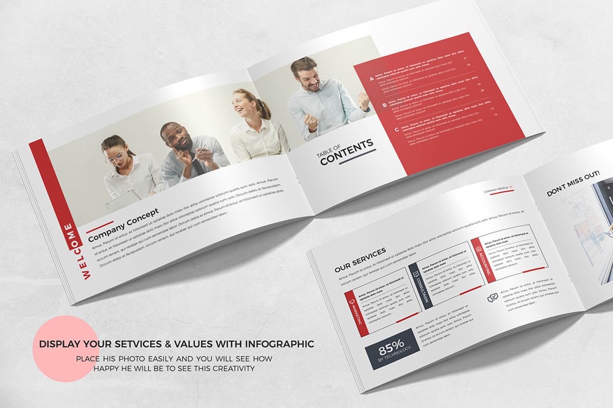 A5 Company Profile, Canva, Docx, PPT, a Brochure Template by Template Zone (Photo 2 of 12)