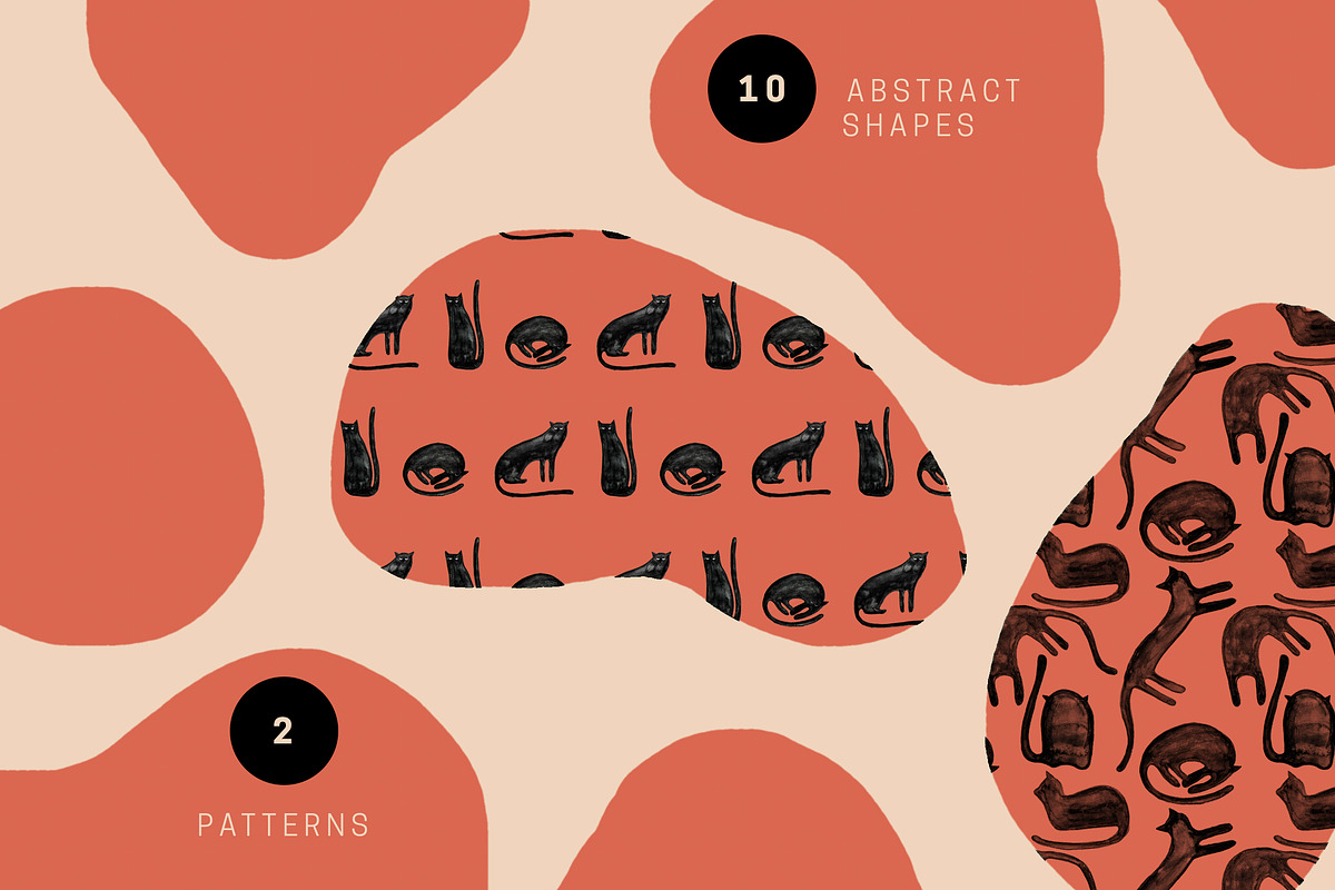 Moody Cat Shapes Collection, an Object Graphic by Lum3n (Photo 6 of 6)