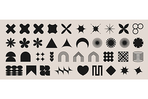 Brutalist shape set - black, an Object Illustration by art PVP - market