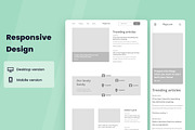 Magazine Blog Wireframe Website, a Wireframe Template by INSPR STD (Thumbnail 2 of 6)