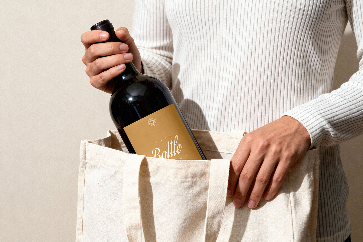 Red Wine Bottle Mockup, a Product Mockup by Design Squad (Photo 4 of 4)