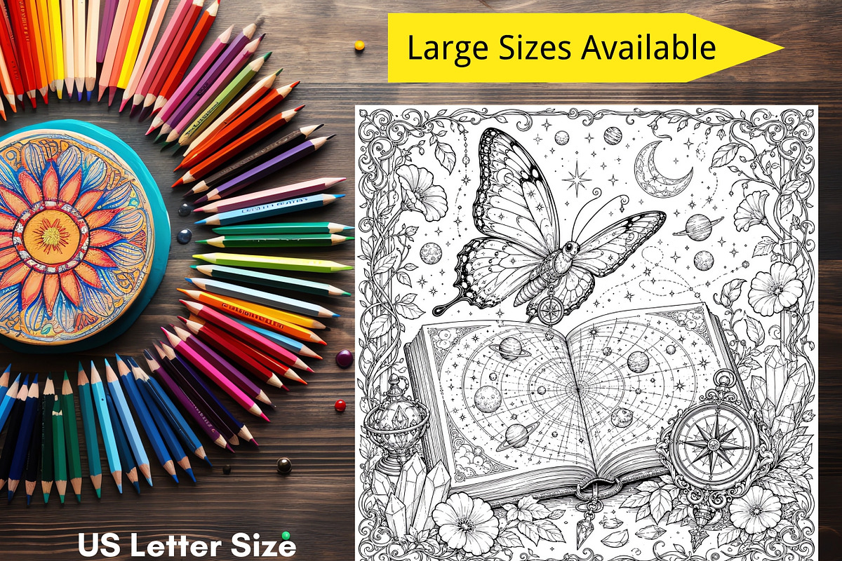 Alien Botanical Garden Coloring Page, a Brochure Template by LA Design (Photo 8 of 10)