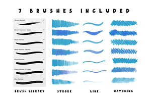 Markers Brushes For Procreate