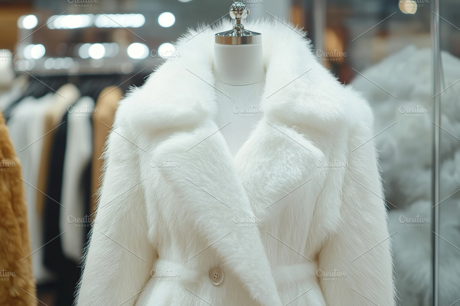 Female fur coat hanging on mannequin, a Beauty & Fashion Photo by AlyaAnd