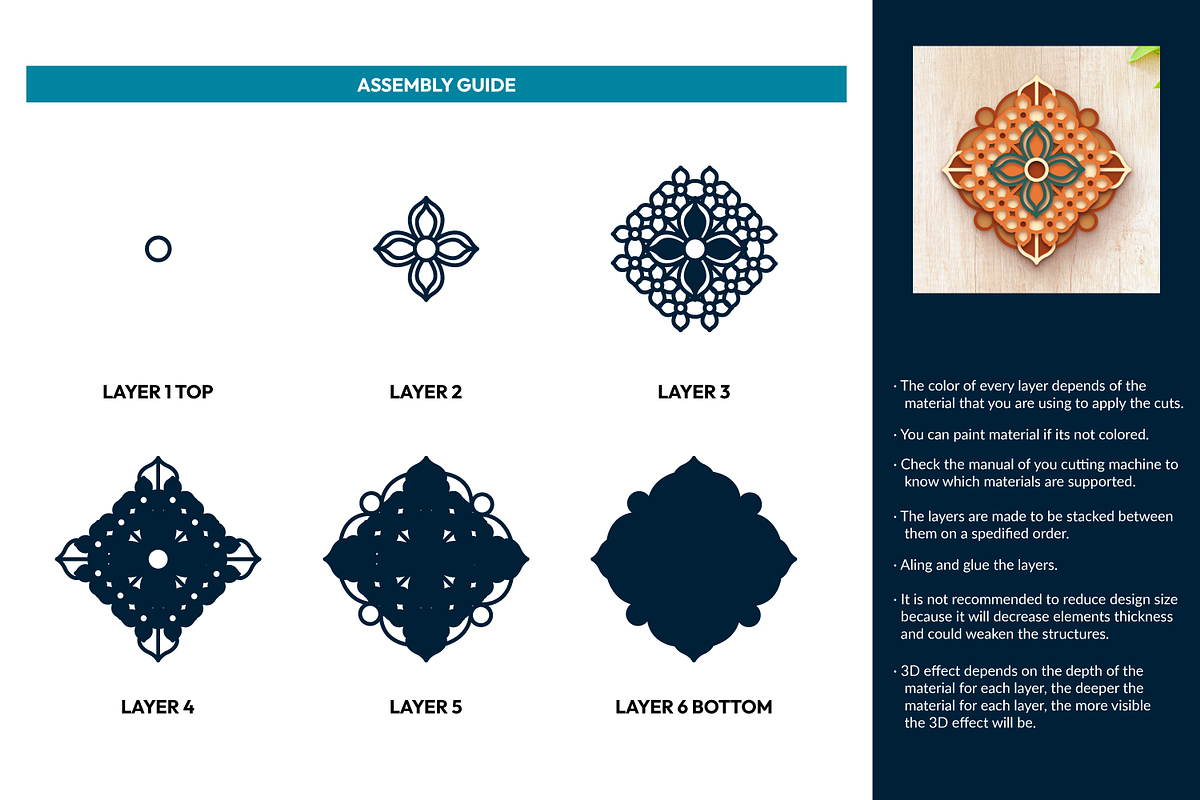 10 - 3D Flower Mandalas Collection, an Object Graphic by Arshad Ali (Photo 13 of 18)